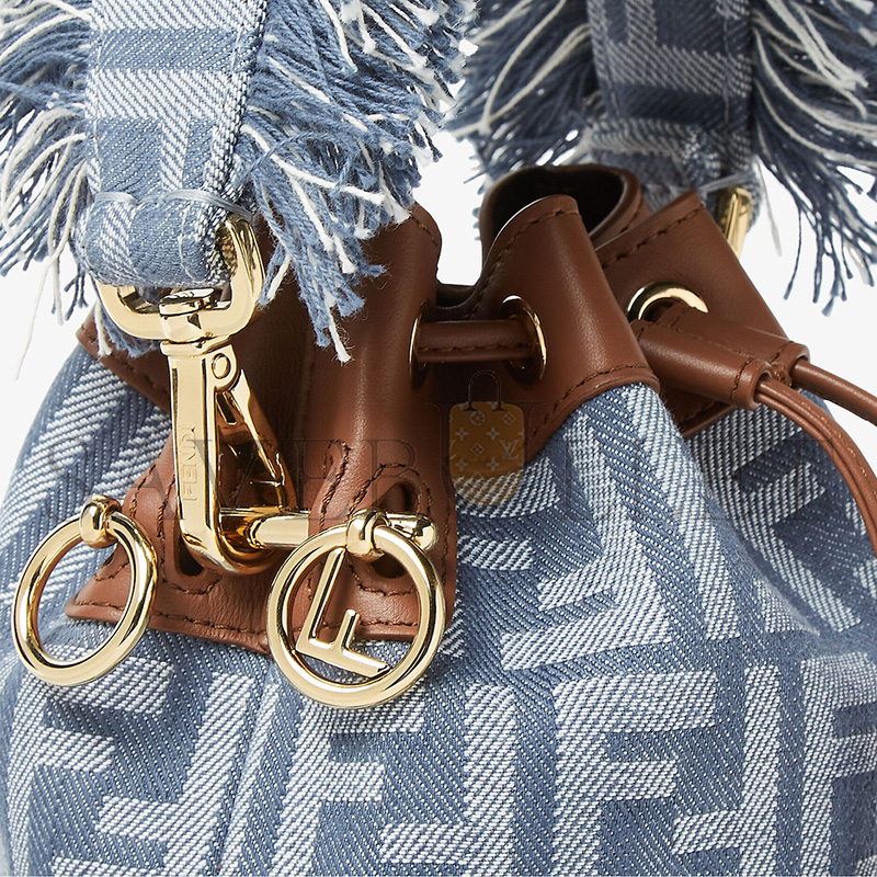 FENDI MON TRESOR BLUE DENIM-EFFECT FF JACQUARD MINI BAG 8BS093AUT4F1SXQ (18*14*12cm) FENDI MON TRESOR BLUE DENIM-EFFECT FF JACQUARD MINI BAG 8BS093AUT4F1SXQ (18*14*12cm)